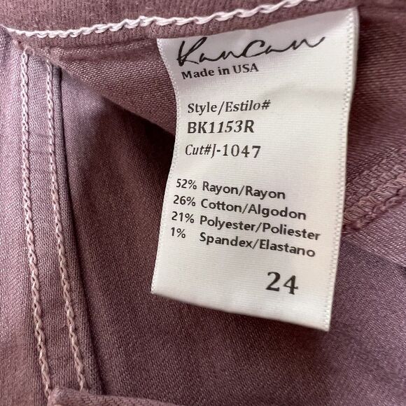 Kancan Jeans Women's Size 24x30 Skinny, Mauve Pink, Low Rise - Picture 7 of 11